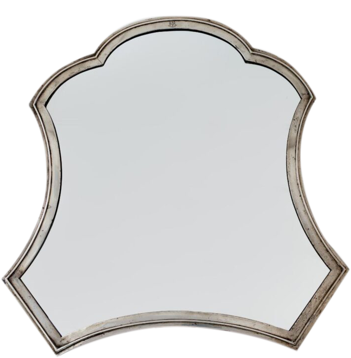 Стоно огледало у сребрном раму